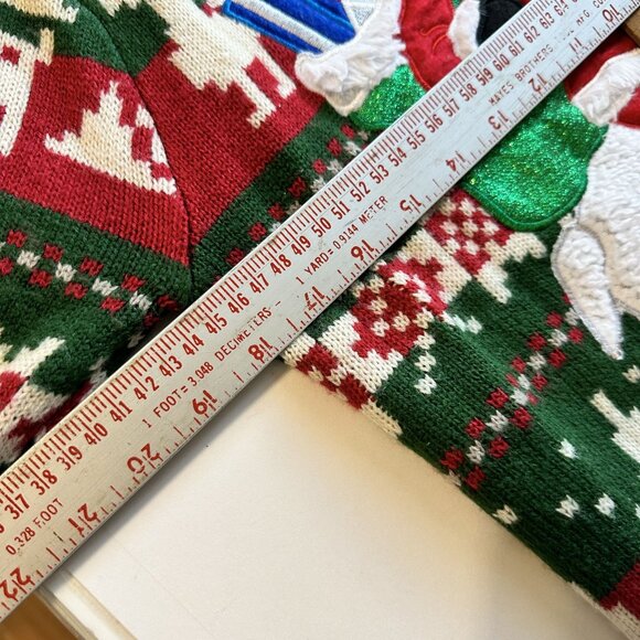 Blizzard Bay Ugly Christmas Santa Llama Sweater Small - Picture 4 of 6